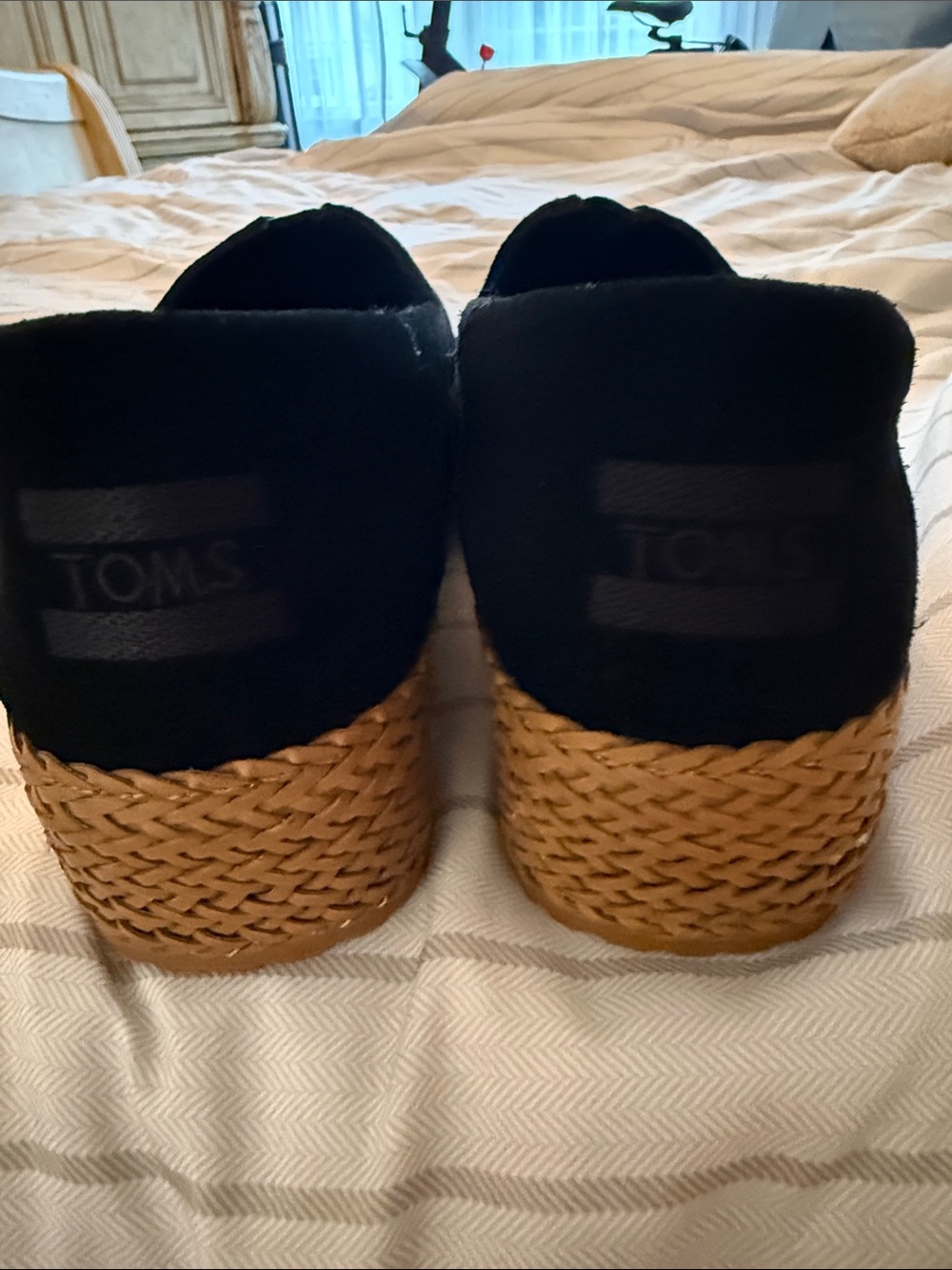 Toms Black Suede Slip-On Loafers - Picture 3 of 3